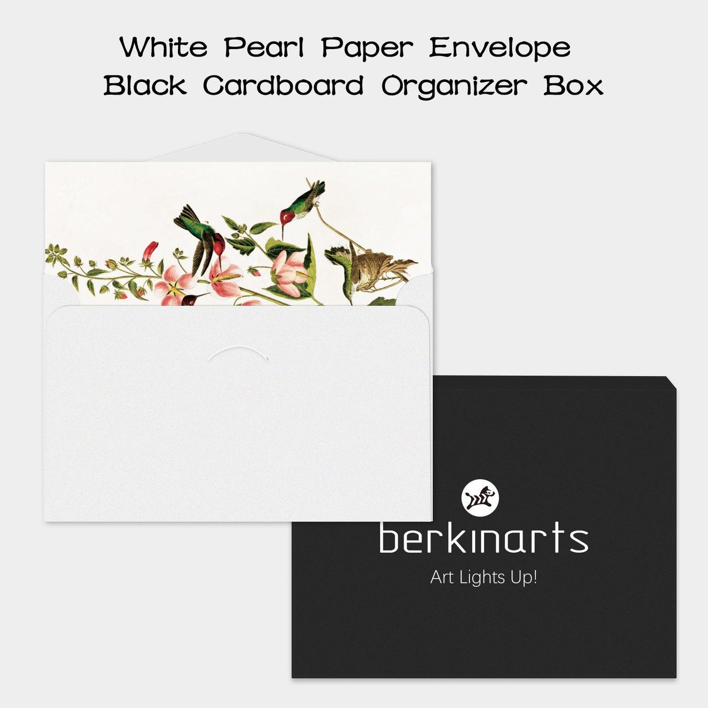 12 Art Greeting Cards Bundle with 12 Envelopes (Flower Series 5) - Berkin Arts