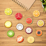 12Pcs Round Contemporary Refrigerator Magnet (Fruit Icon) - Berkin Arts