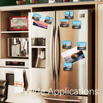 12Pcs Square Contemporary Refrigerator Magnet (National Landmarks) - Berkin Arts