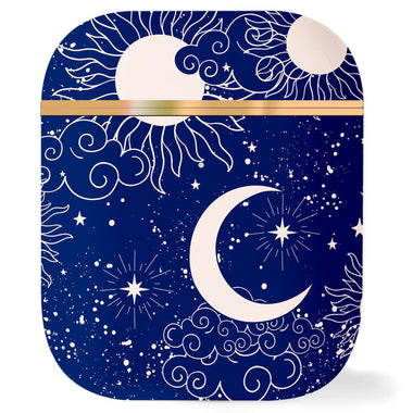 AirPods 1st/ 2nd Generation Contemporary Cover, Sun Crescent and Stars - Berkin Arts