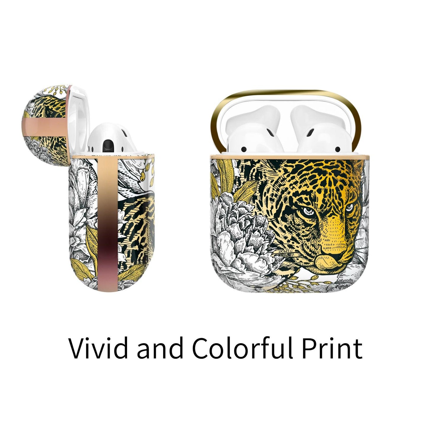 AirPods 3rd Generation Contemporary Cover, Leopard and Peonies - Berkin Arts