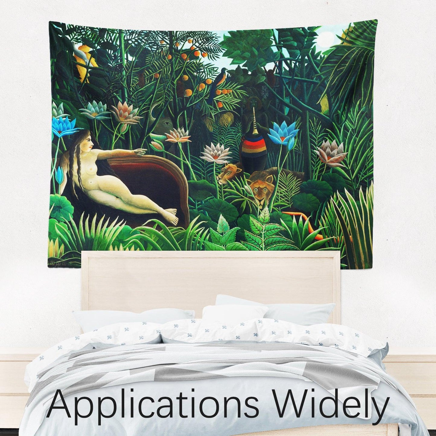 Art Abstract Tapestry (The Dream by Henri Rousseau) - Berkin Arts