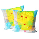 Art Abstract Throw Pillow Covers Pack of 2 18x18 Inch (Small Garden Ghost by Paul Klee) - Berkin Arts