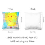 Art Abstract Throw Pillow Covers Pack of 2 18x18 Inch (Small Garden Ghost by Paul Klee) - Berkin Arts