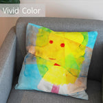 Art Abstract Throw Pillow Covers Pack of 2 18x18 Inch (Small Garden Ghost by Paul Klee) - Berkin Arts