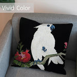 Art Animal Throw Pillow Covers Pack of 2 18x18 Inch (Cockatoo and Pomegranate by Ohara Koson) - Berkin Arts