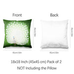 Art Animal Throw Pillow Covers Pack of 2 18x18 Inch (Peacock by Ohara Koson) - Berkin Arts