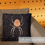 Art Animal Throw Pillow Covers Pack of 2 18x18 Inch (Spider in A Web by Julie de Graag) - Berkin Arts