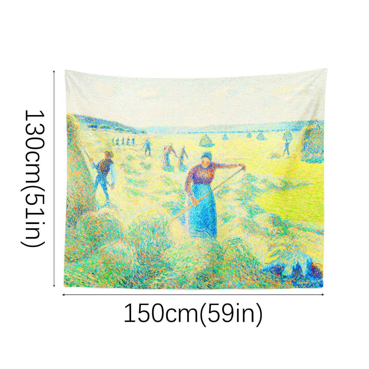 Art Landscape Tapestry (Haymaking by Camille Pissarro) - Berkin Arts