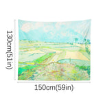 Art Landscape Tapestry (Wheat Fields after the Rain by Vincent Van Gogh) - Berkin Arts