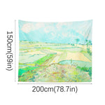 Art Landscape Tapestry (Wheat Fields after the Rain by Vincent Van Gogh) - Berkin Arts