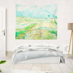 Art Landscape Tapestry (Wheat Fields after the Rain by Vincent Van Gogh) - Berkin Arts