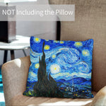 Art Landscape Throw Pillow Covers Pack of 2 18x18 Inch (The Starry Night by Van Gogh) - Berkin Arts