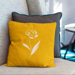 Boho Throw Pillow Covers Pack of 2 18x18 Inch (Hand Drawn Flower ) - Berkin Arts