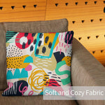 Boho Throw Pillow Covers Pack of 2 18x18 Inch (Orderly in Chaos) - Berkin Arts