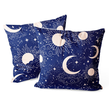 Boho Throw Pillow Covers Pack of 2 18x18 Inch (The Starry) - Berkin Arts