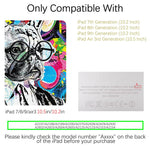 iPad 7/8/9th /iPad Air 3rd Generation Contemporary Abstract Case (10.5 Inch) (English Bulldog) - Berkin Arts