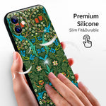 iPhone 11 Cute Silicone Case(Blackthorn by William Morris) - Berkin Arts