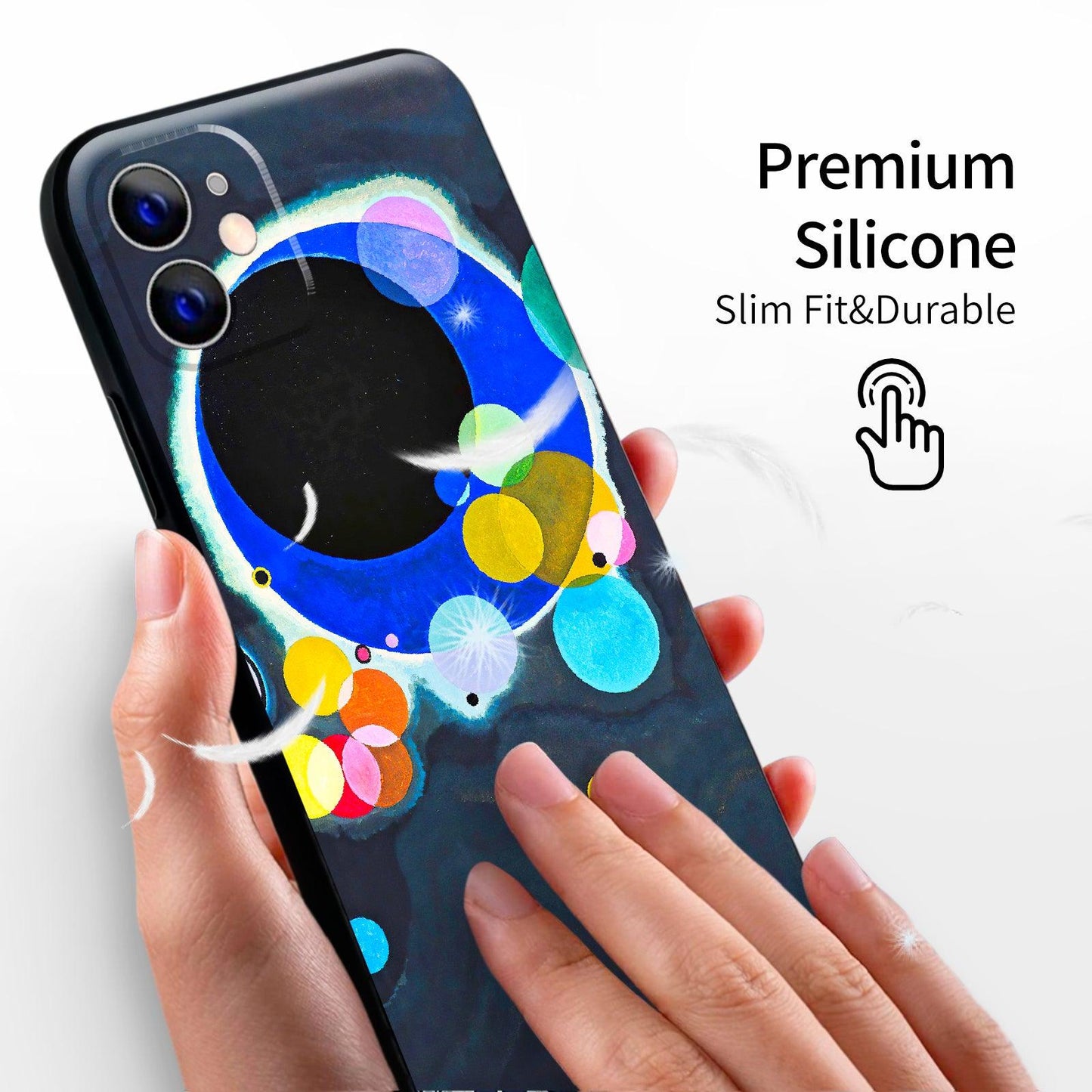 iPhone 11 Cute Silicone Case(Several Circles by Wassily Kandinsky) - Berkin Arts