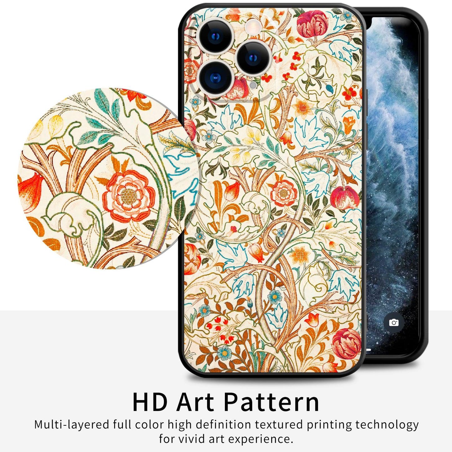 iPhone 11 Pro Cute Silicone Case(Acanthus by William Morris) - Berkin Arts