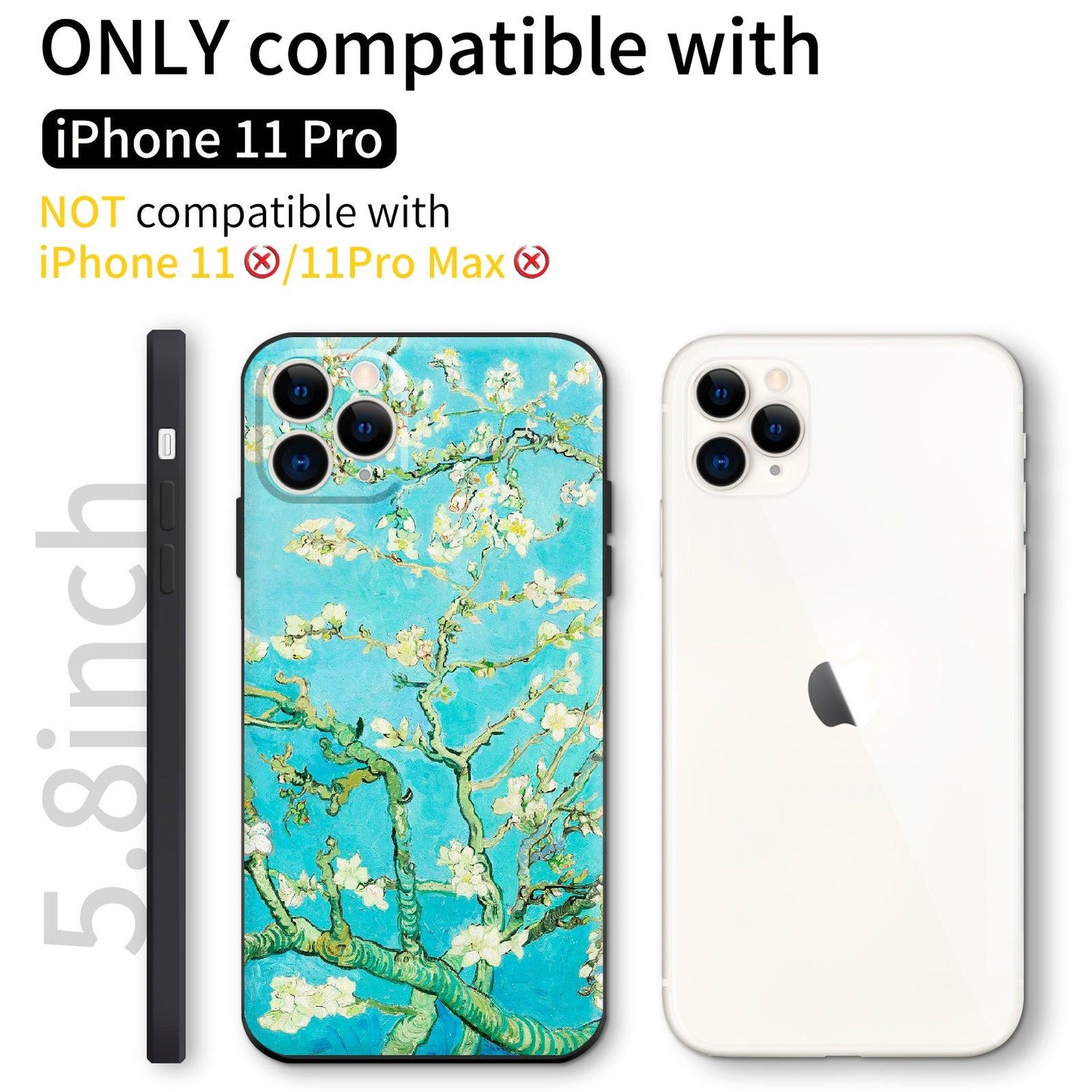 iPhone 11 Pro Cute Silicone Case(Almond blossom by Vincent van Gogh) - Berkin Arts