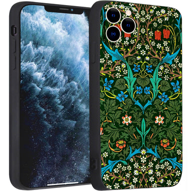 iPhone 11 Pro Cute Silicone Case(Blackthorn by William Morris) - Berkin Arts