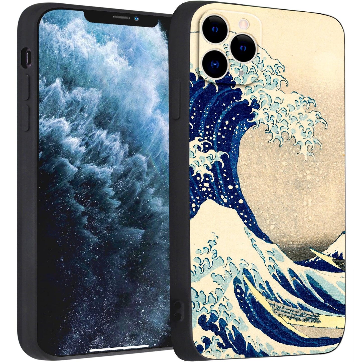 iPhone 11 Pro Cute Silicone Case(Under The Wave Off Kanagawa The Great Wave by Katsushika Hokusai) - Berkin Arts