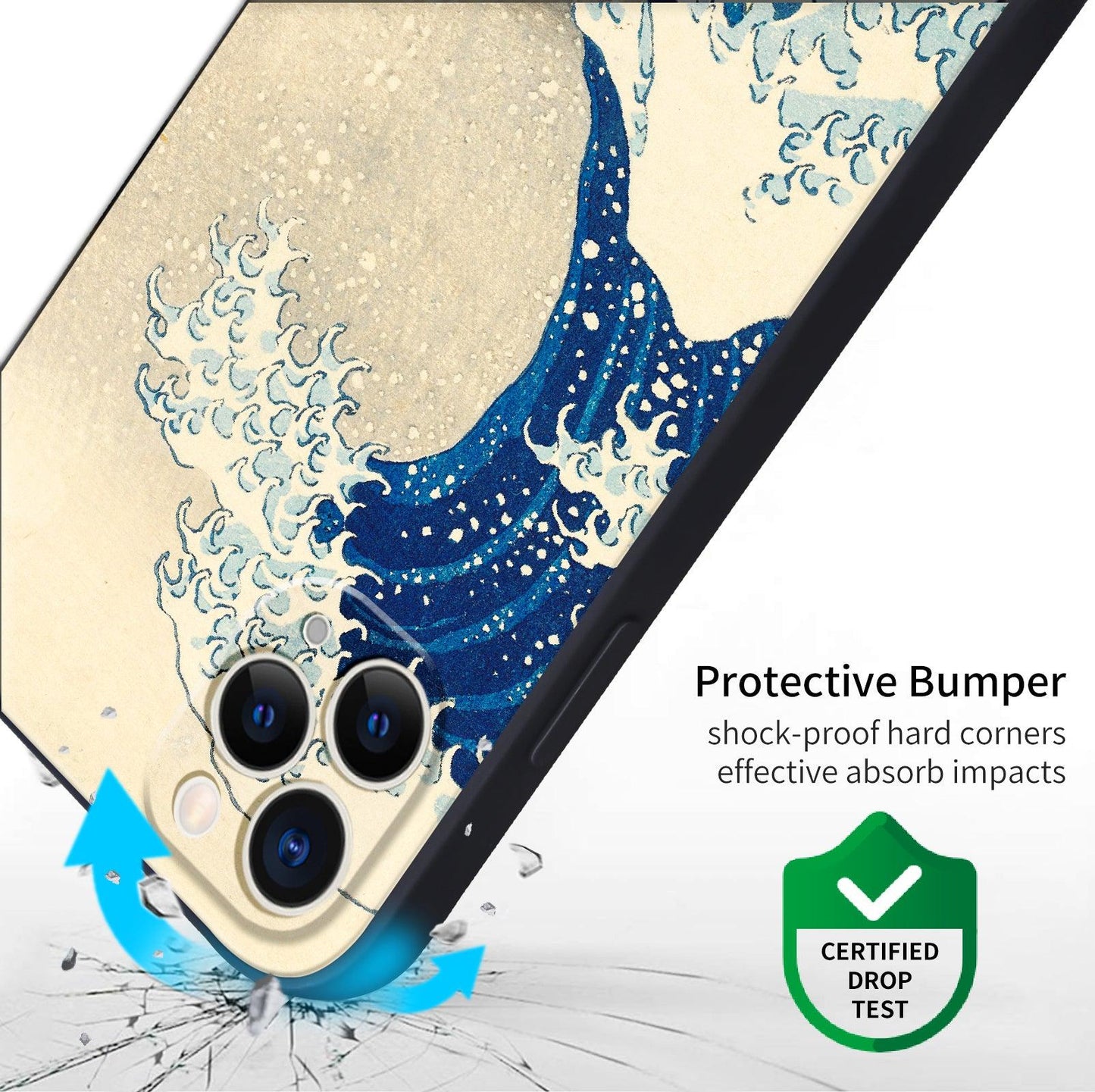 iPhone 11 Pro Cute Silicone Case(Under The Wave Off Kanagawa The Great Wave by Katsushika Hokusai) - Berkin Arts