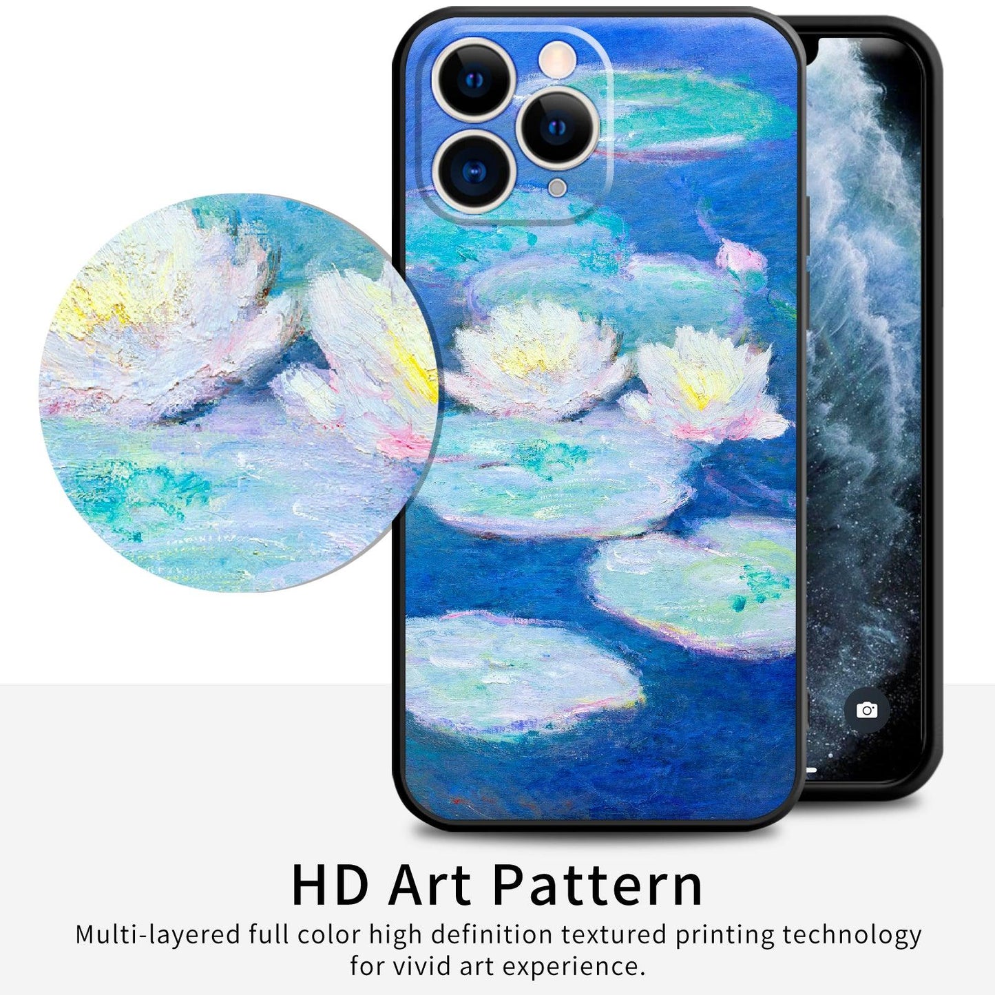 iPhone 11 Pro Cute Silicone Case(Water Lilies by Claude Monet) - Berkin Arts