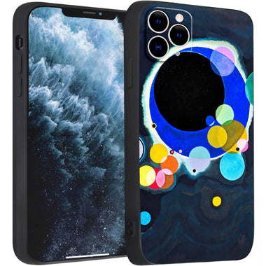 iPhone 11 Pro Max Silicone Case(Several Circles by Wassily Kandinsky) - Berkin Arts