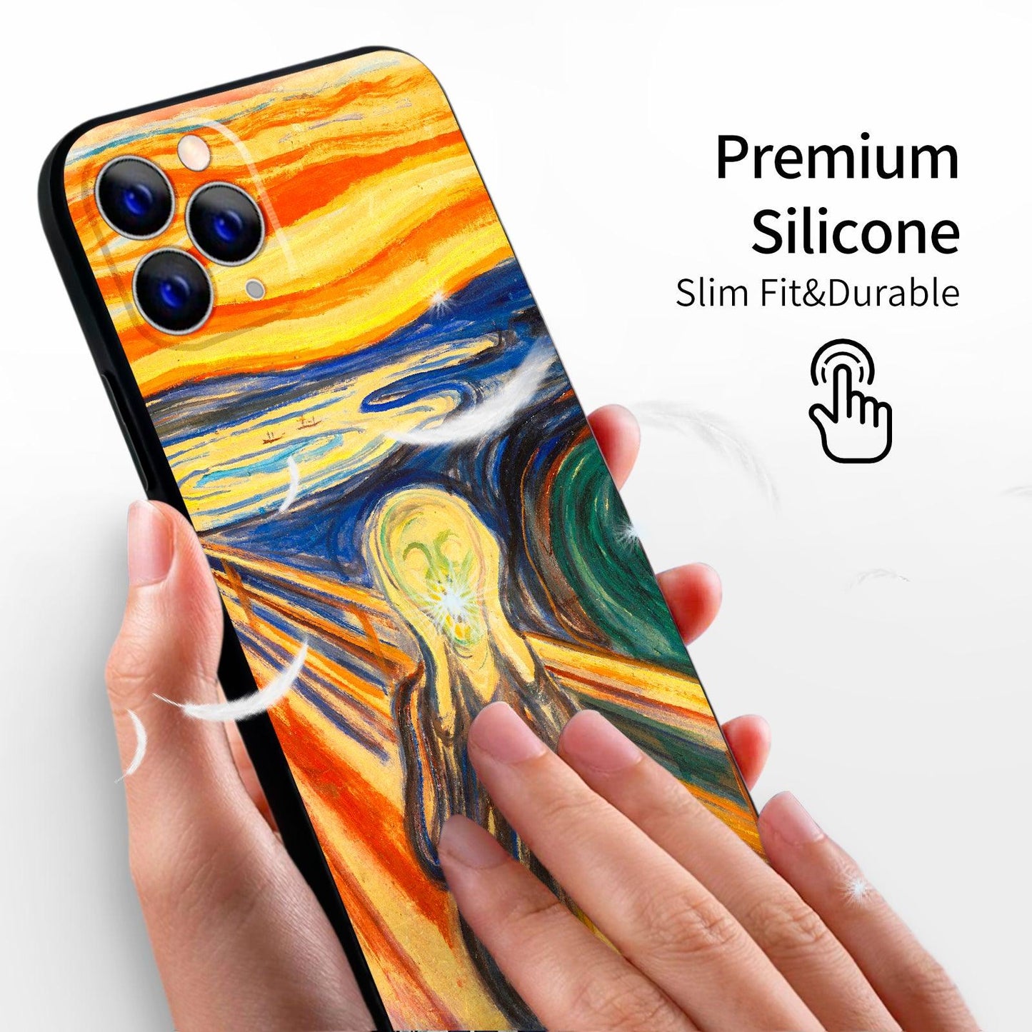 iPhone 11 Pro Max Silicone Case(The Scream by Edvard Munch) - Berkin Arts