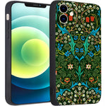 iPhone 12 Mini Silicone Case(Blackthorn by William Morris) - Berkin Arts