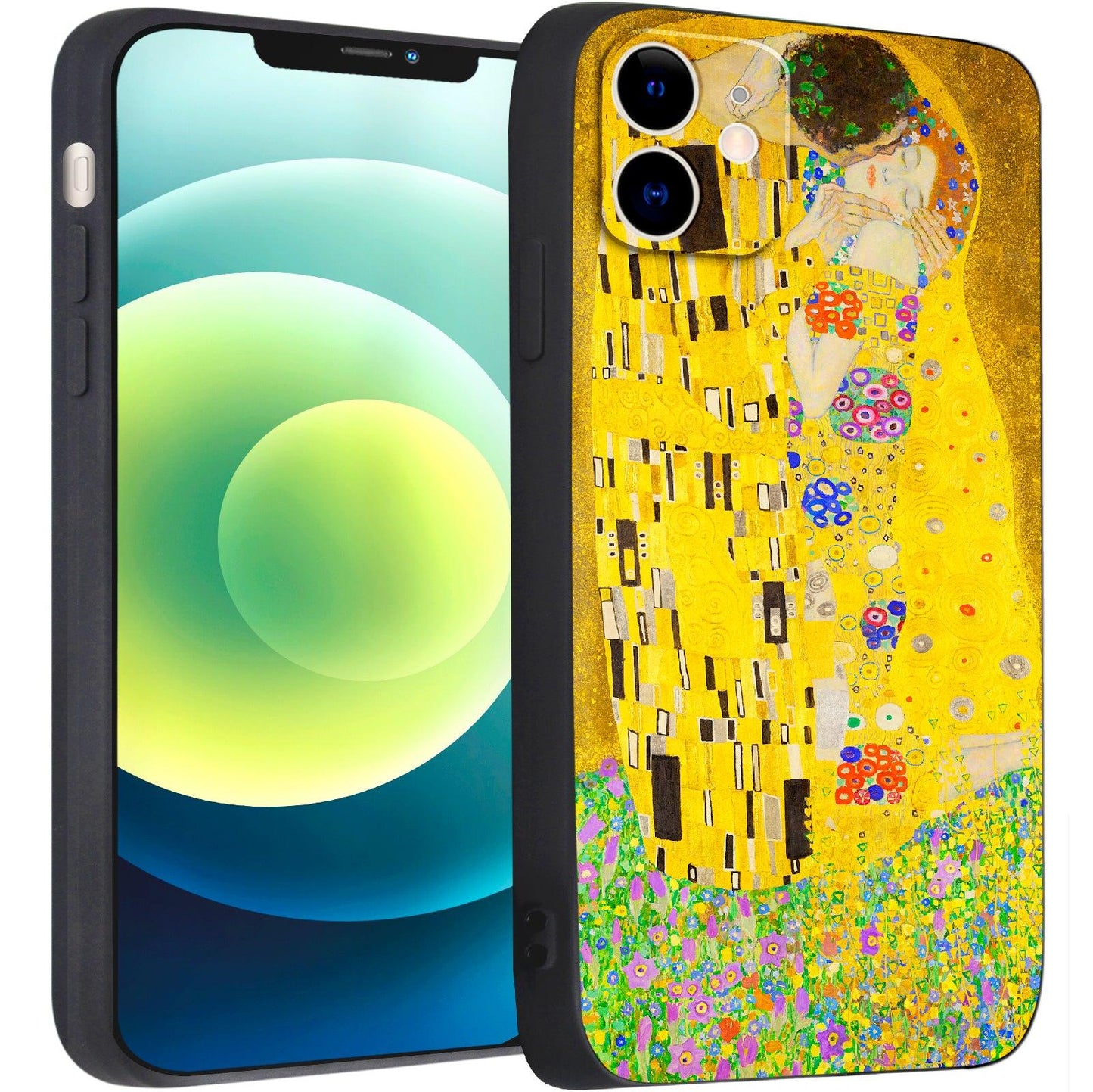 iPhone 12 Mini Silicone Case(Kiss by Gustav Klimt) - Berkin Arts