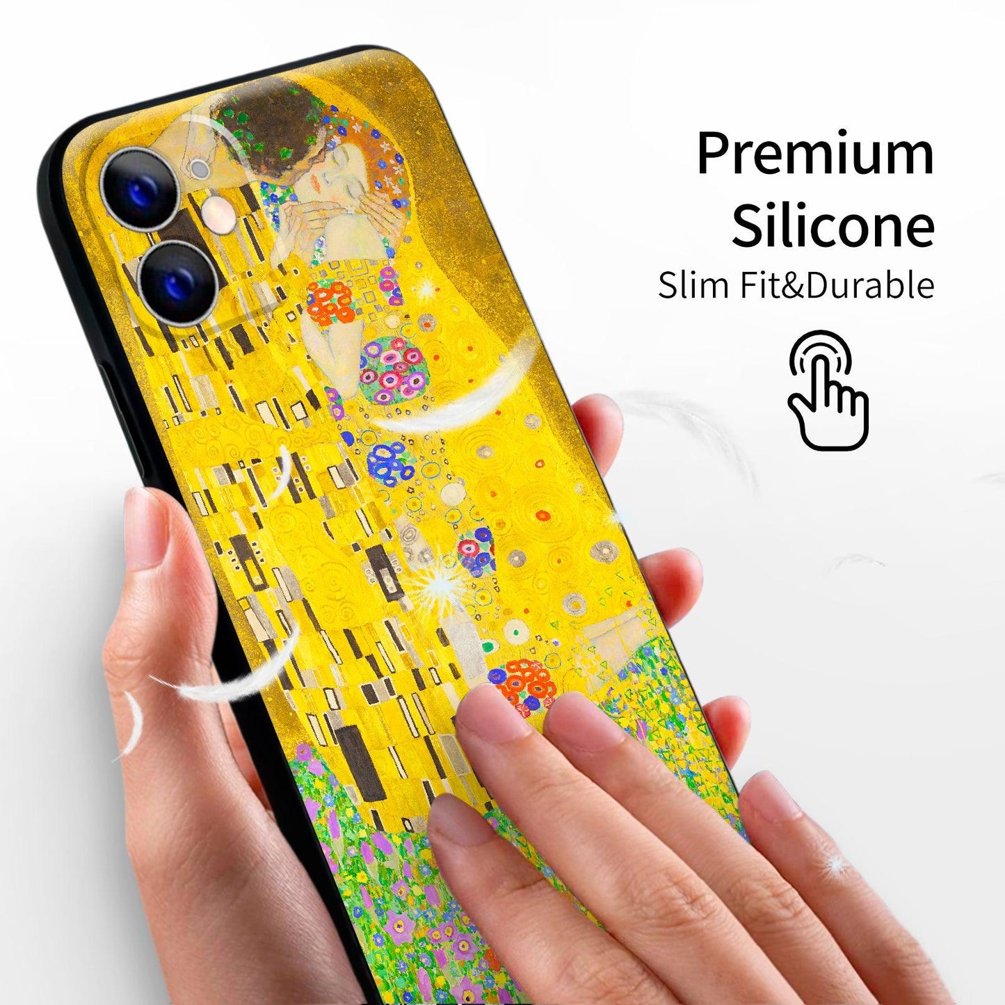 iPhone 12 Mini Silicone Case(Kiss by Gustav Klimt) - Berkin Arts