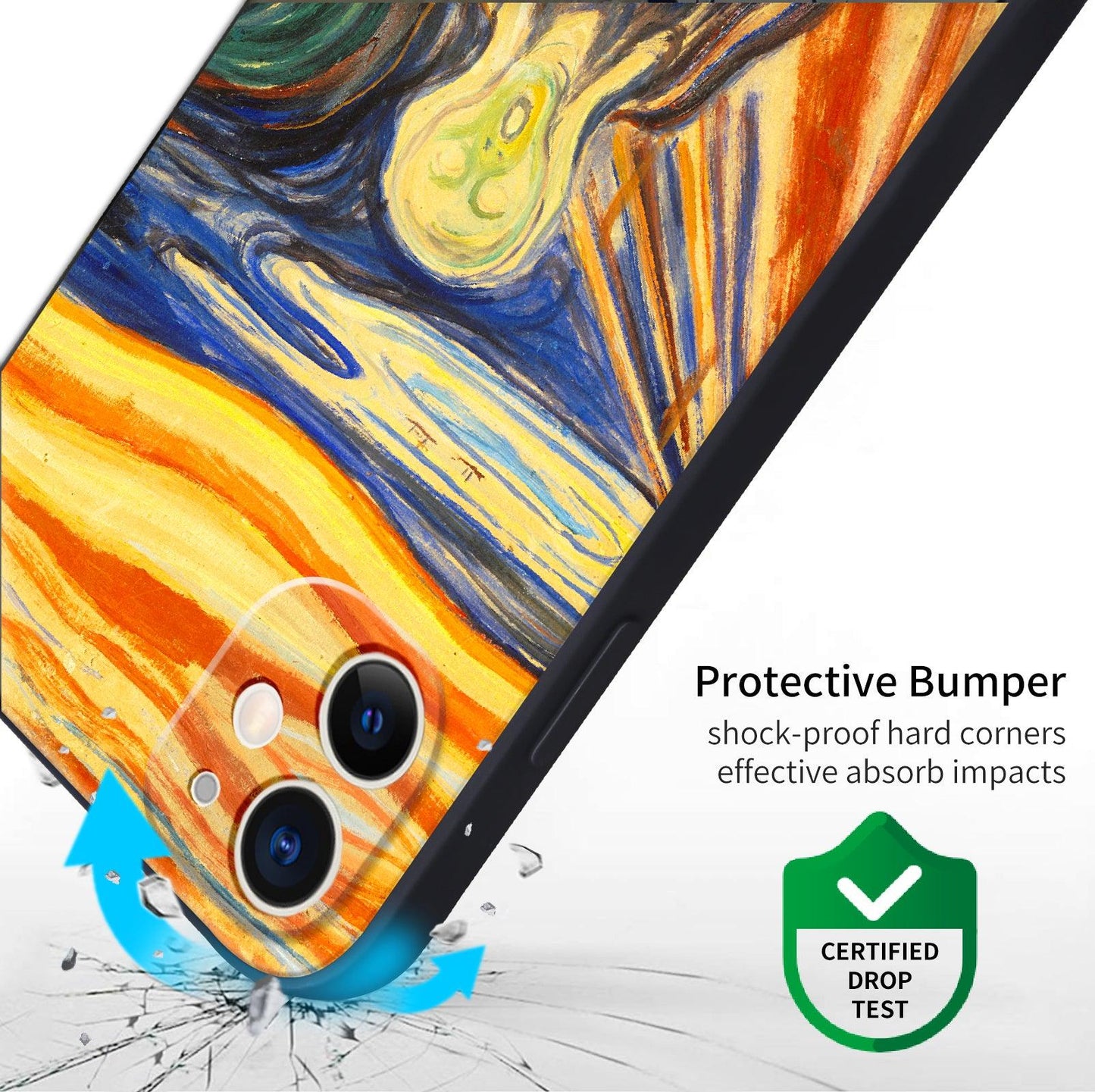 iPhone 12 Mini Silicone Case(The Scream by Edvard Munch) - Berkin Arts