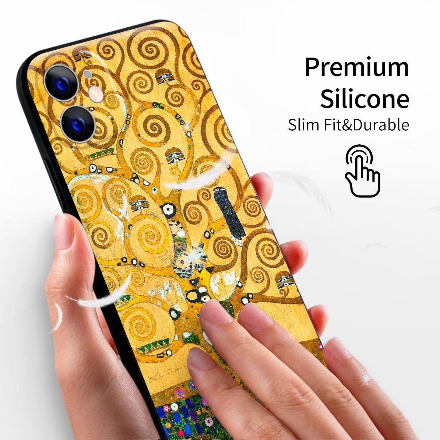 iPhone 12 Mini Silicone Case(Tree of Life by Gustav Klimt) - Berkin Arts