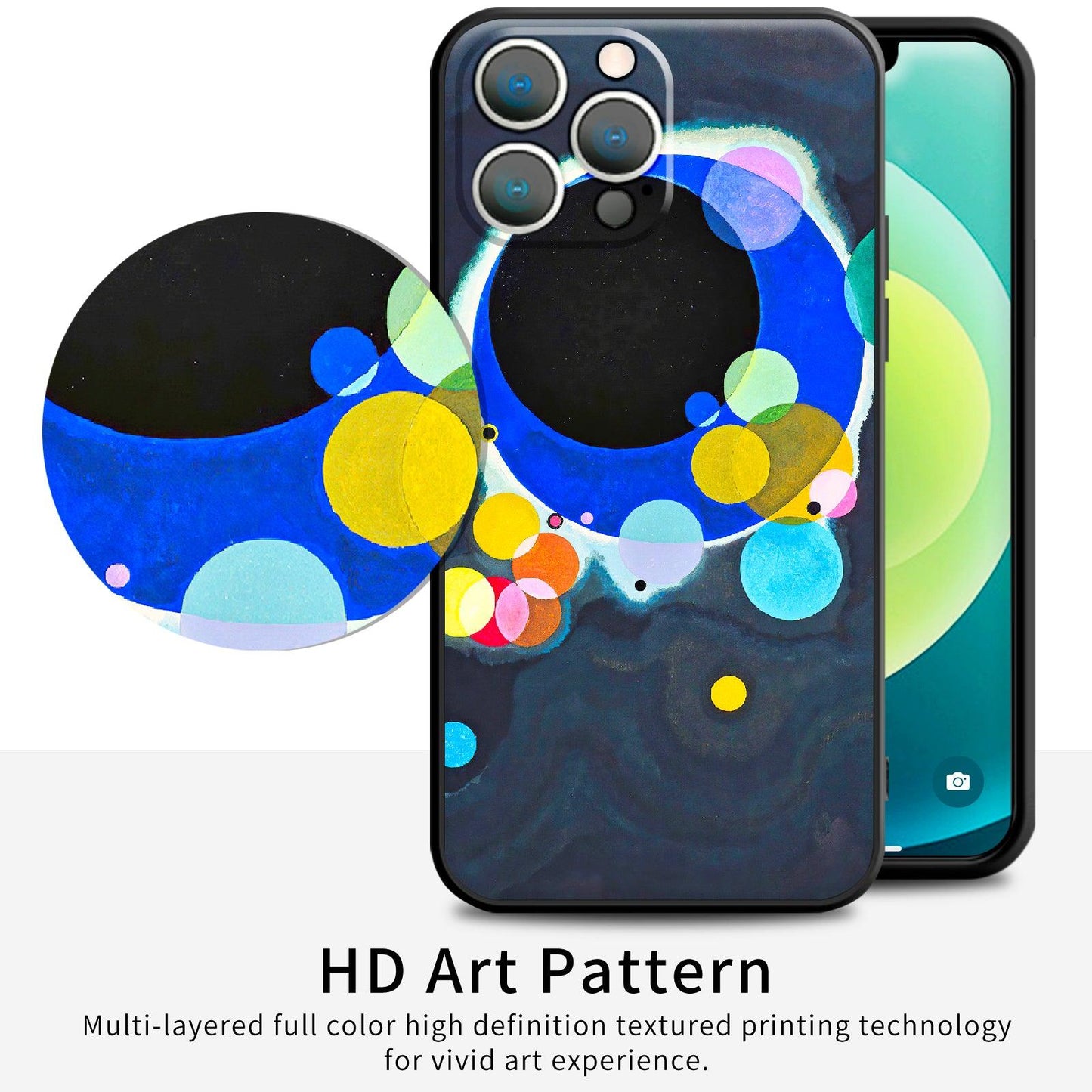 iPhone 12 Pro Max Silicone Case(Several Circles by Wassily Kandinsky) - Berkin Arts