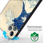 iPhone 12 Pro Max Silicone Case(Under The Wave Off Kanagawa The Great Wave by Katsushika Hokusai) - Berkin Arts