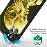 iPhone 12 Pro Silicone Case(Head of a Skeleton with a Burning Cigarette by Vincent Van Gogh) - Berkin Arts