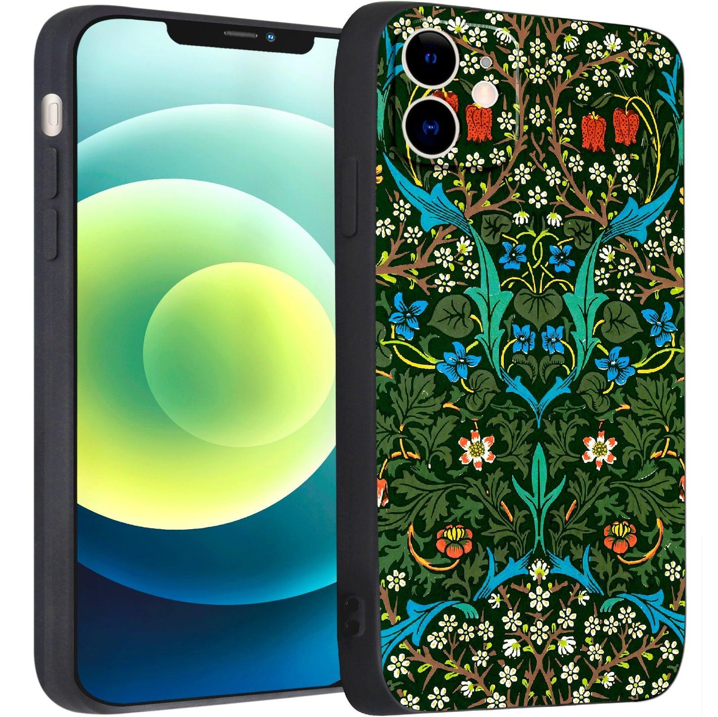 iPhone 12 Silicone Case(Blackthorn by William Morris) - Berkin Arts