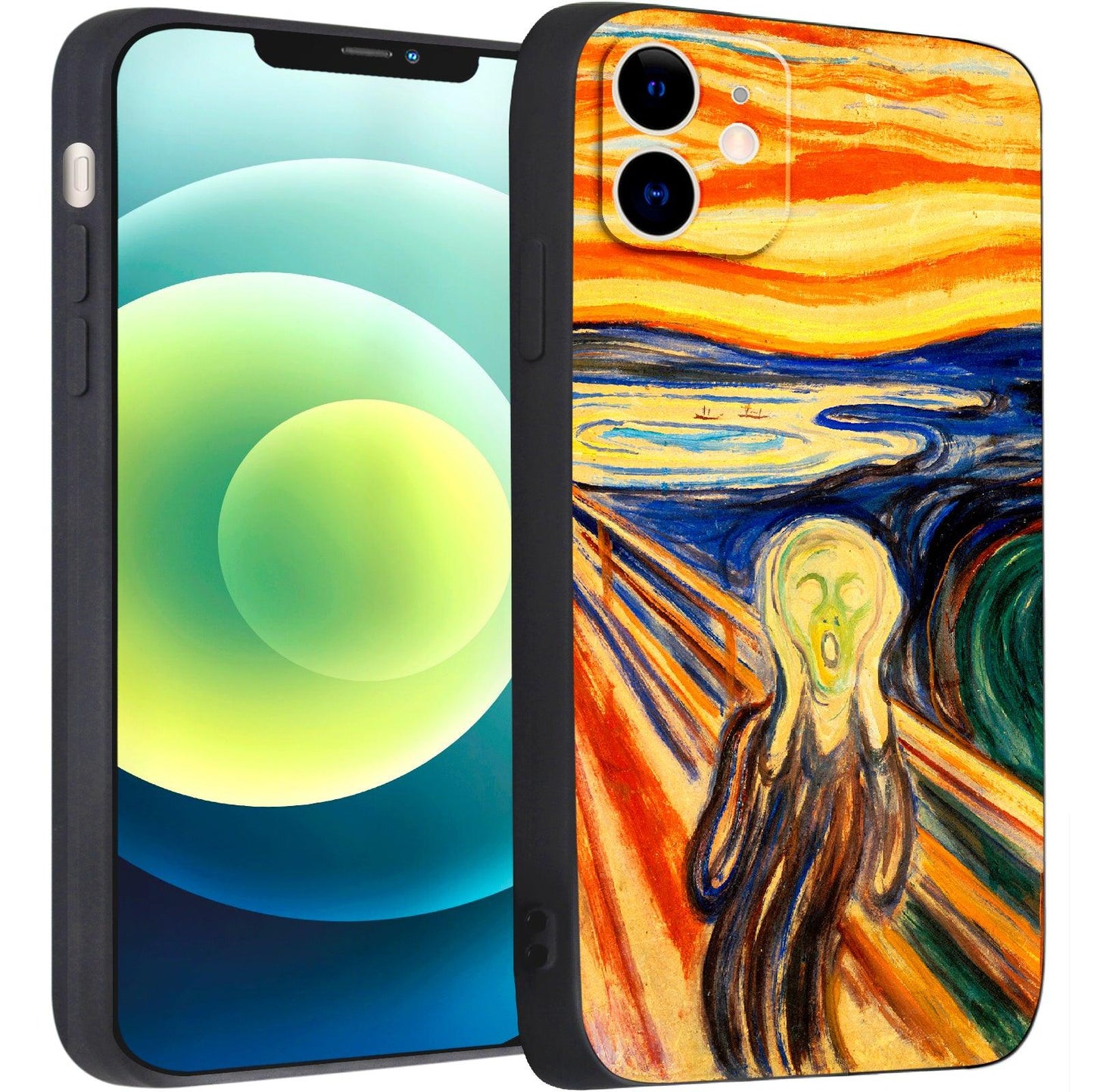 iPhone 12 Silicone Case(The Scream by Edvard Munch) - Berkin Arts