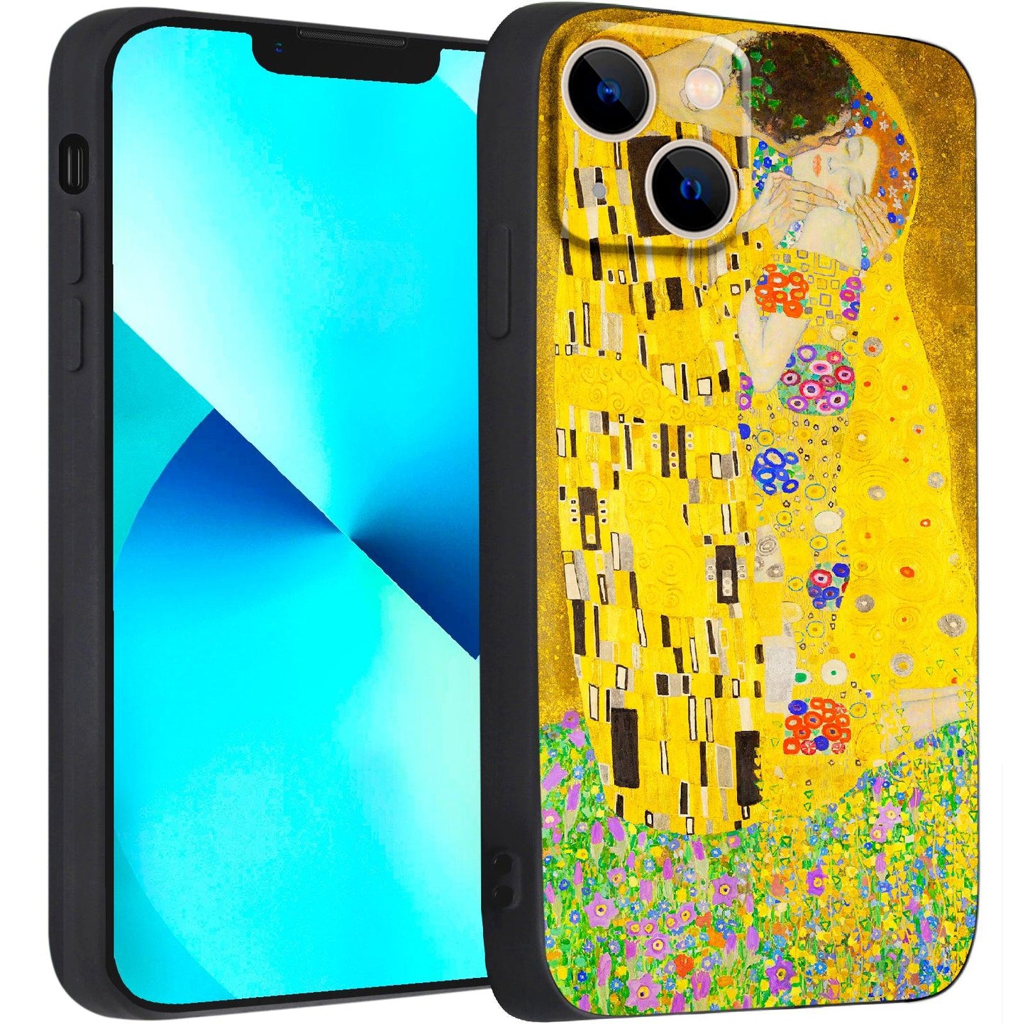 iPhone 13 Mini Silicone Case(Kiss by Gustav Klimt) - Berkin Arts