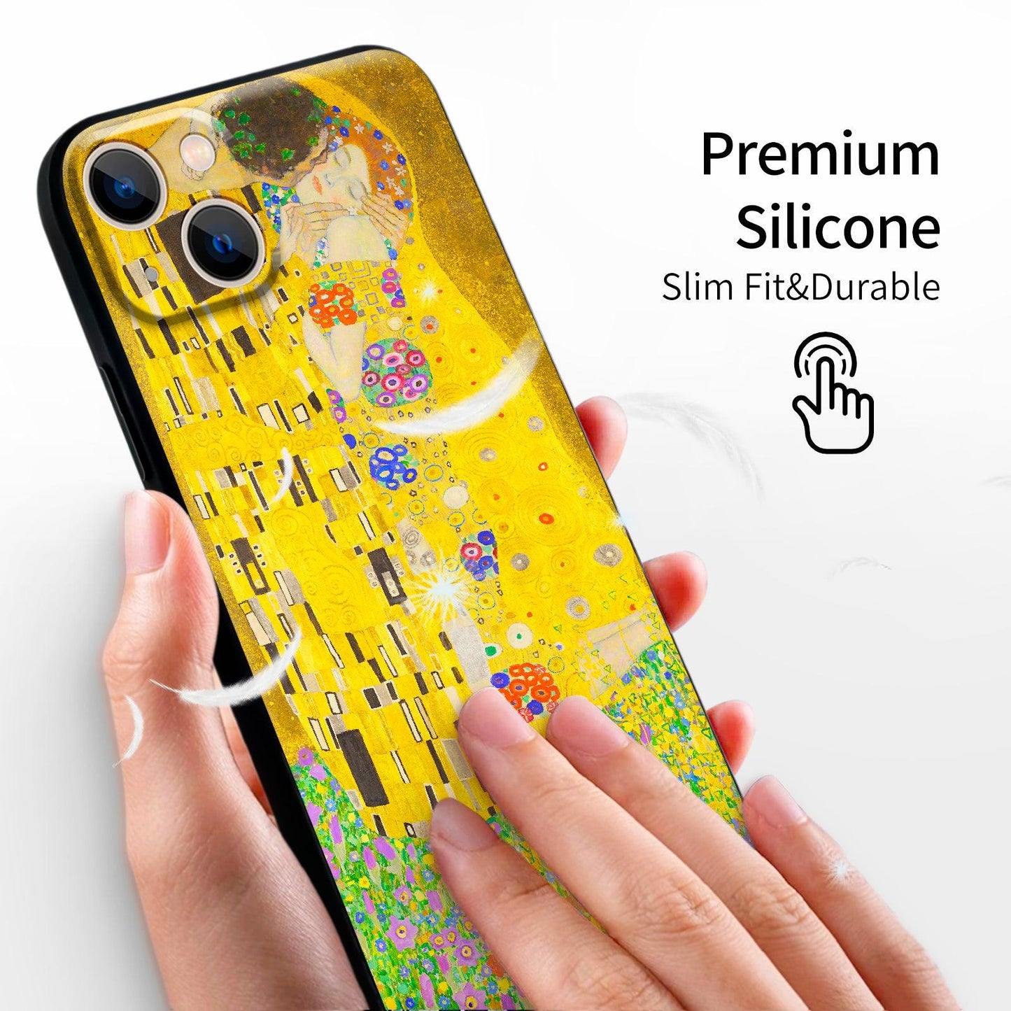 iPhone 13 Mini Silicone Case(Kiss by Gustav Klimt) - Berkin Arts