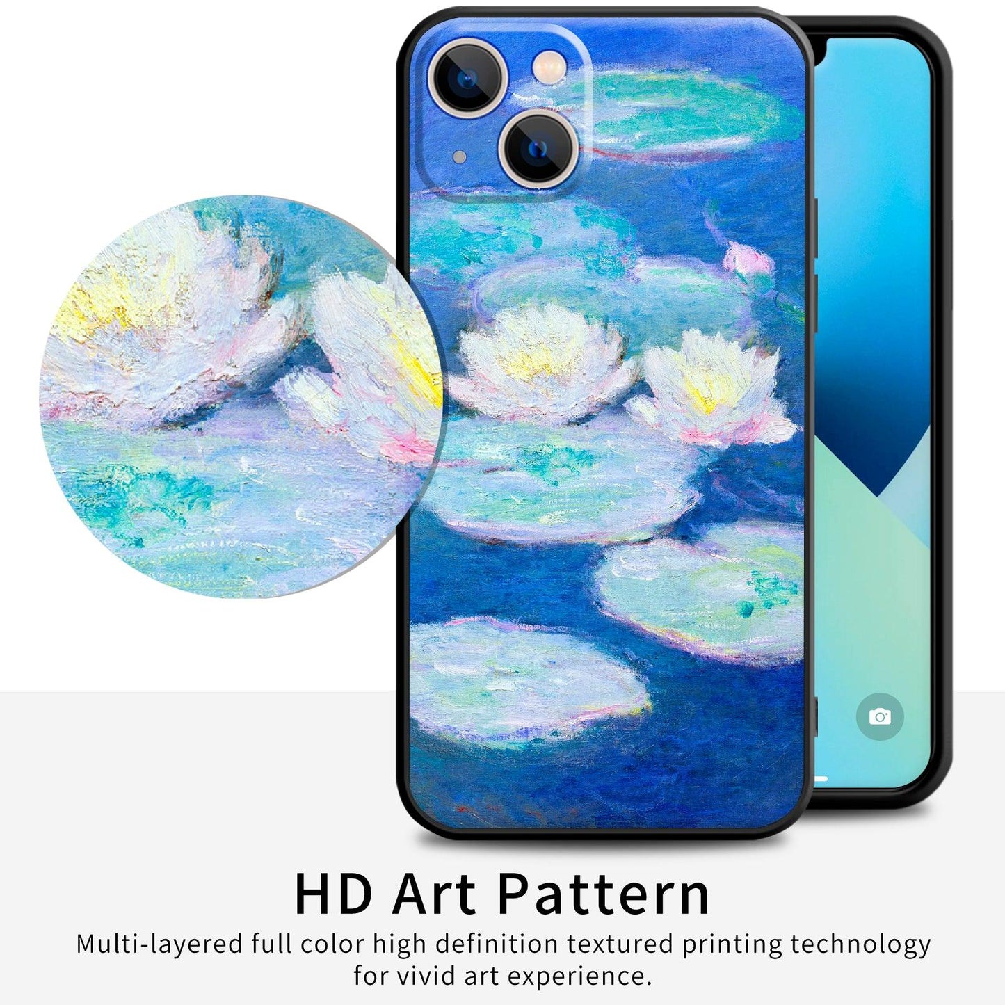 iPhone 13 Mini Silicone Case(Water Lilies by Claude Monet) - Berkin Arts