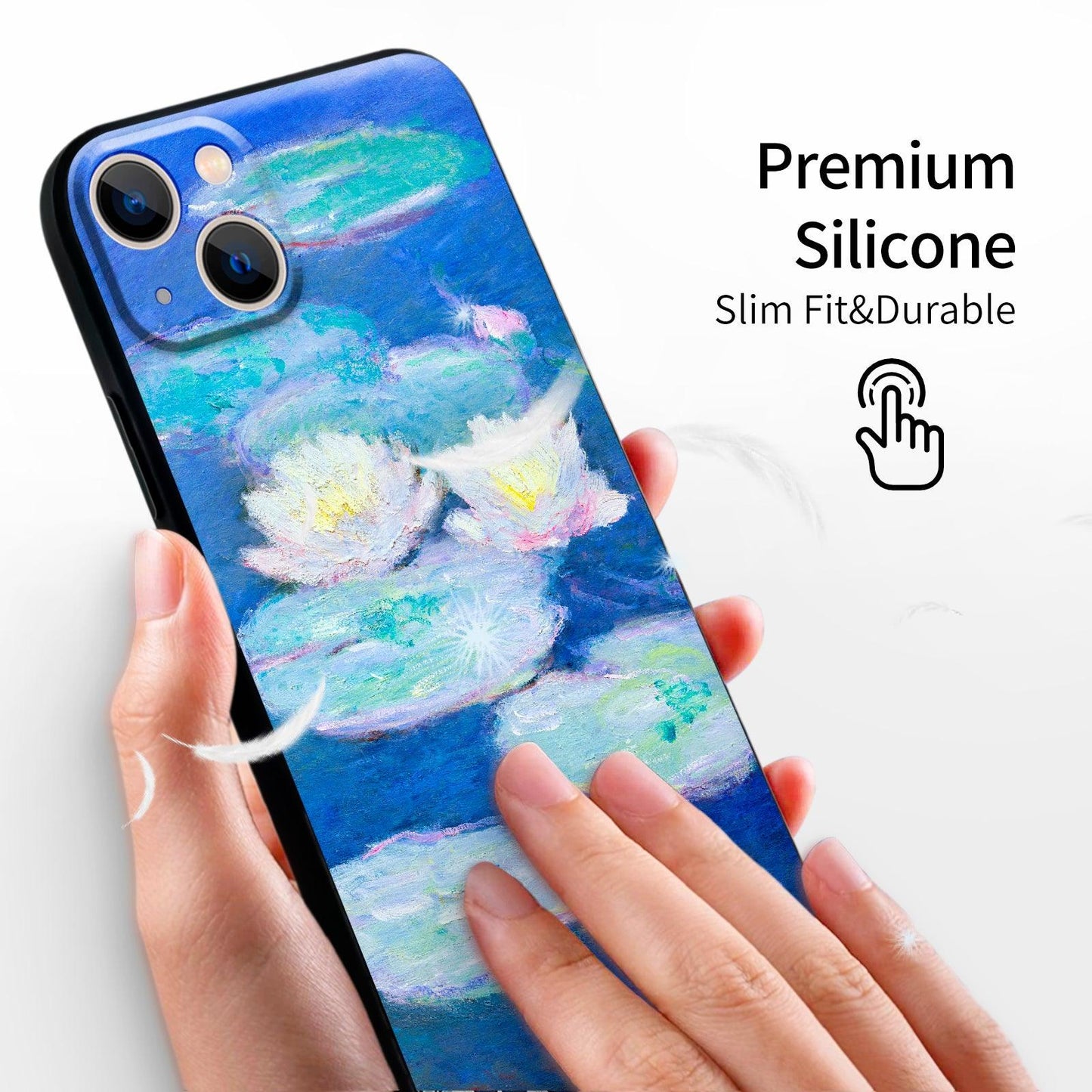 iPhone 13 Mini Silicone Case(Water Lilies by Claude Monet) - Berkin Arts