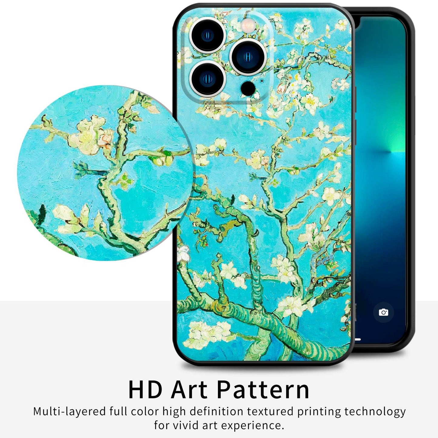 iPhone 13 Pro Silicone Case(Almond blossom by Vincent van Gogh) - Berkin Arts