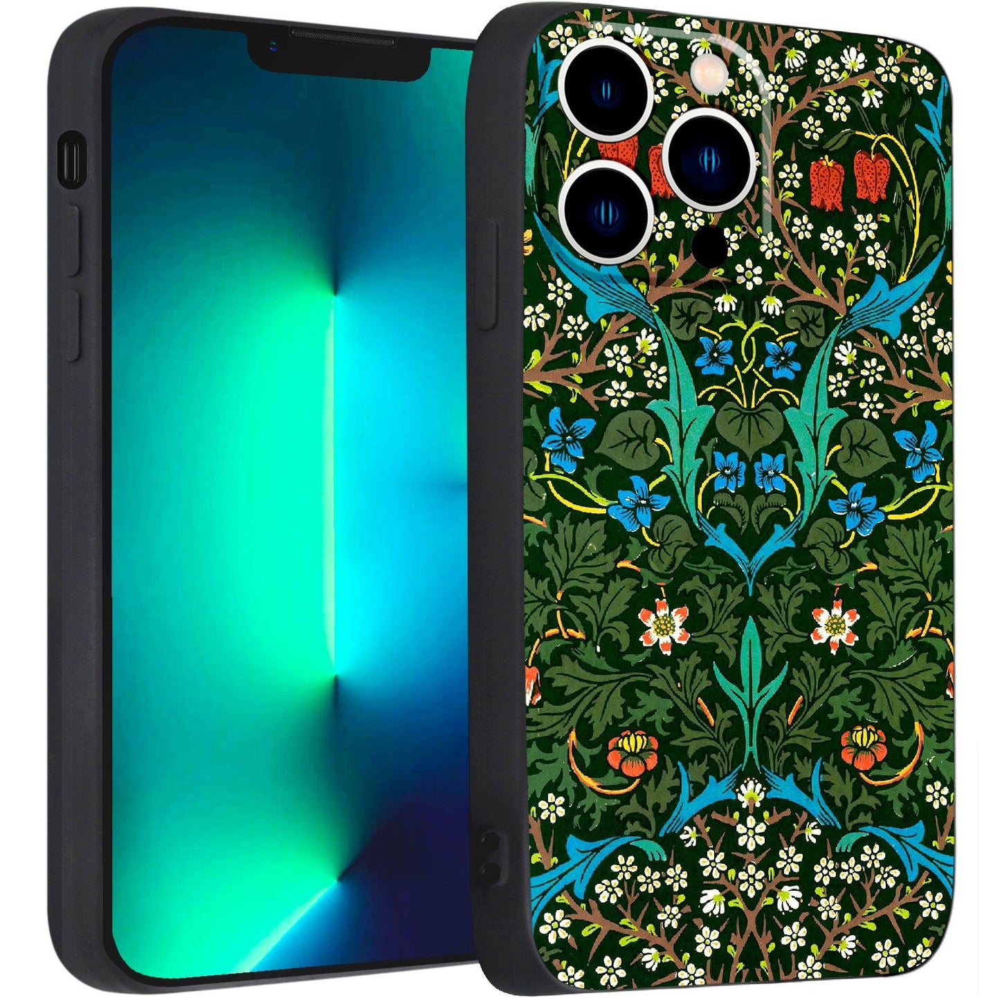 iPhone 13 Pro Silicone Case(Blackthorn by William Morris) - Berkin Arts