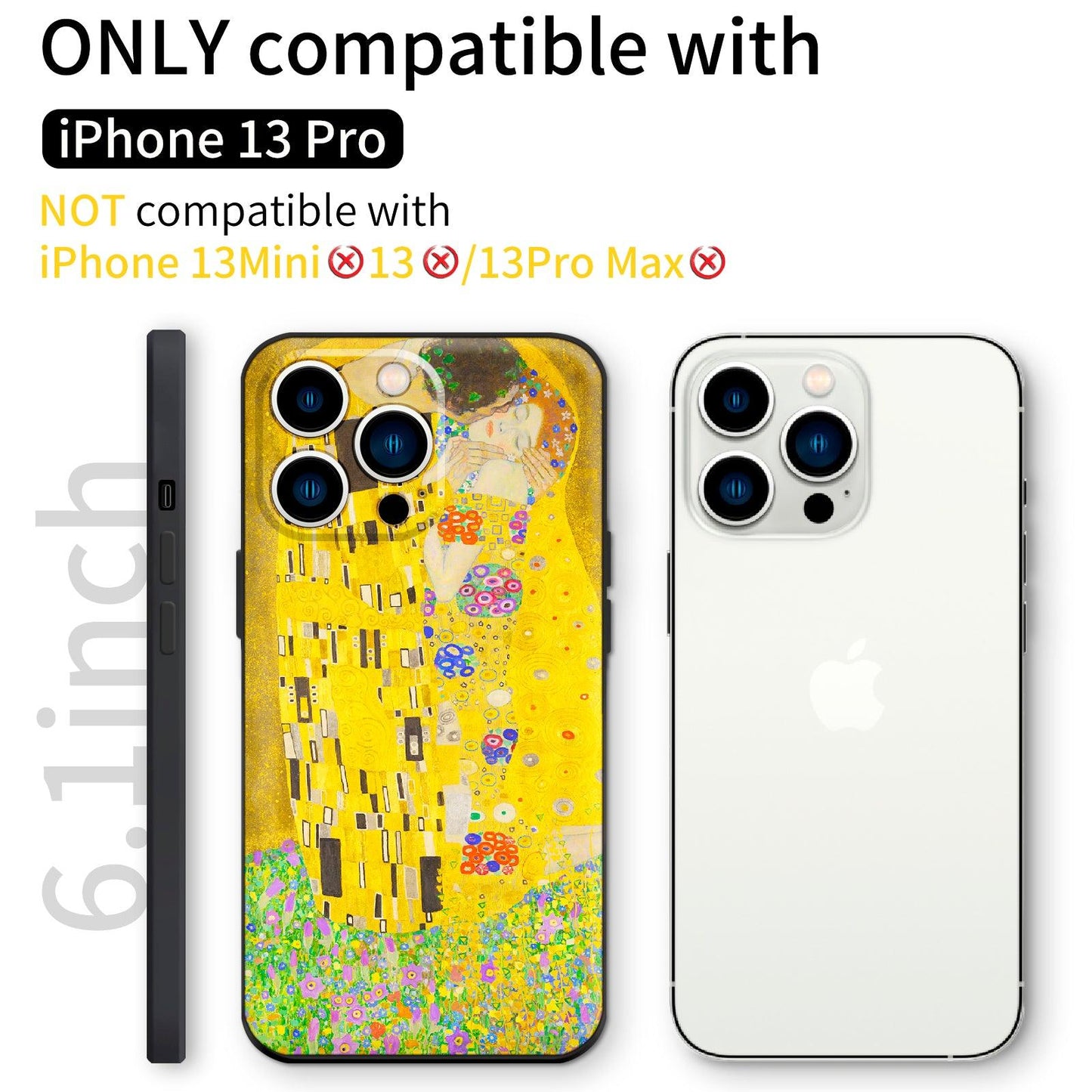 iPhone 13 Pro Silicone Case(Kiss by Gustav Klimt) - Berkin Arts