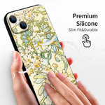 iPhone 13 Silicone Case (Clematis by Alphonse Mucha) - Berkin Arts