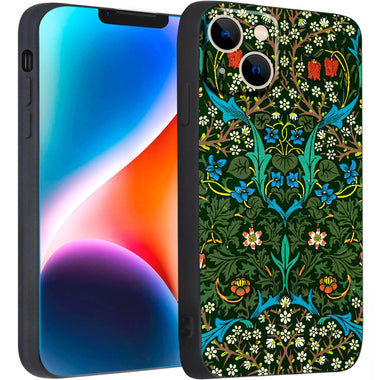 iPhone 14 Silicone Case (Blackthorn by William Morris) - Berkin Arts